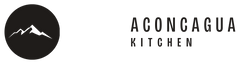 Aconcagua Kitchen logo with extra visible space between the mountain symbol and wordmark