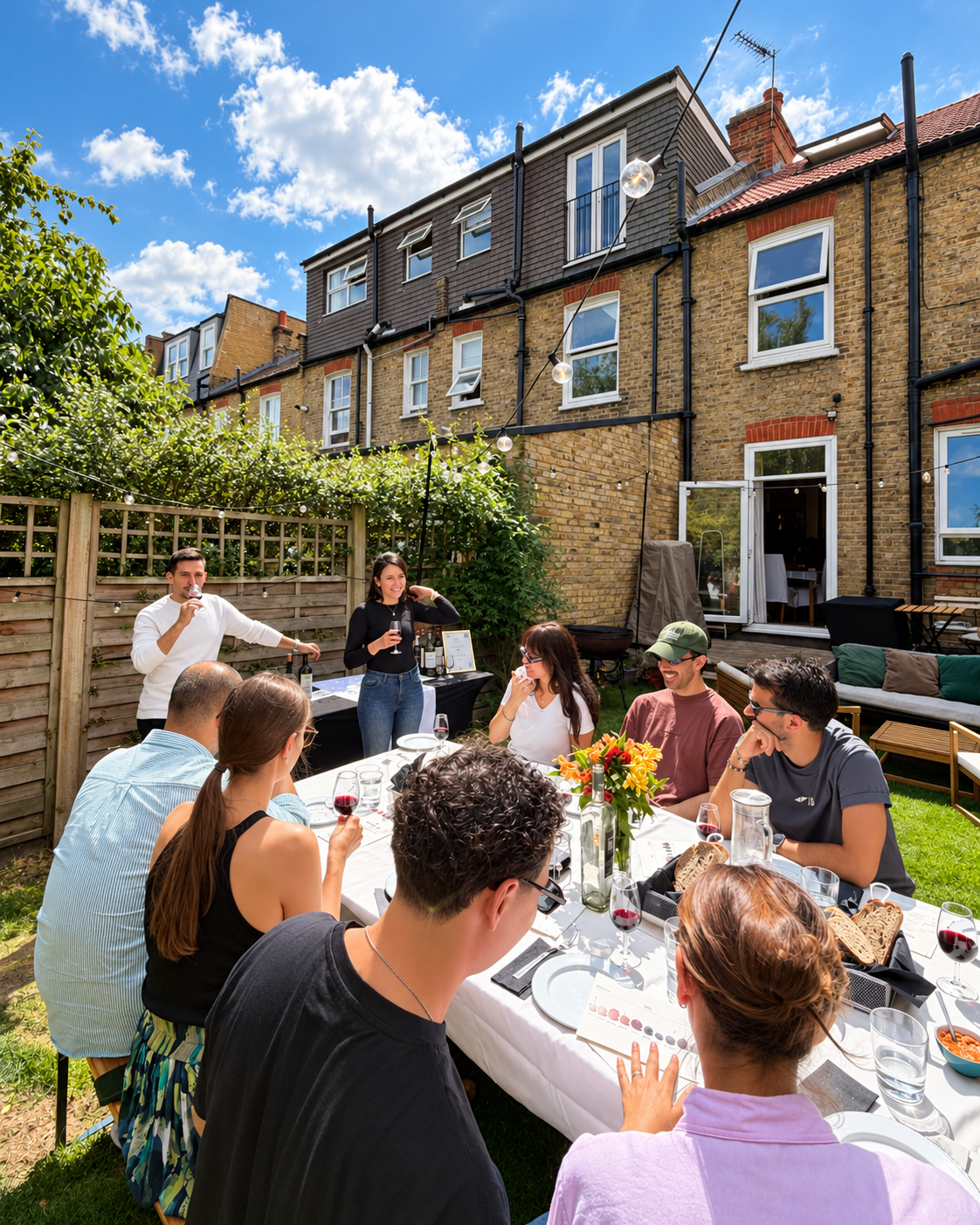 Guests gathered around a table during an Aconcagua Kitchen wine tasting in London